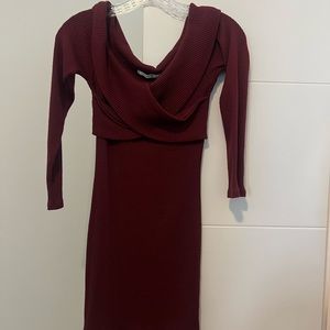 Burgundy dress